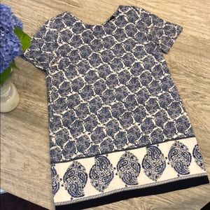 Lulus blue paisley dress nwot Large